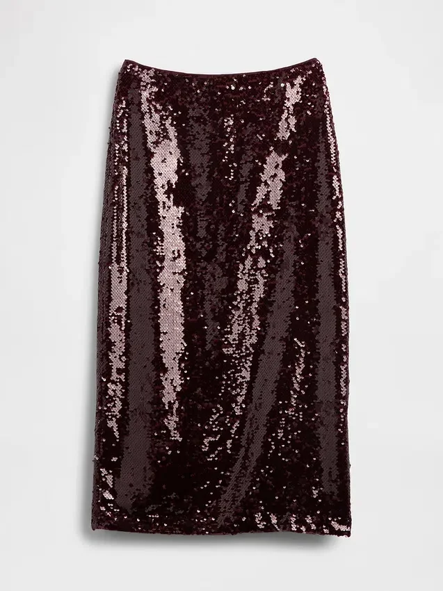 Sequin Maxi Skirt