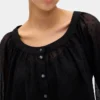 Sheer Button-Front Top