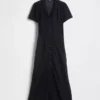 Sheer Midi Shirtdress