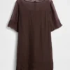 Sheer Organza Mini Shift Dress
