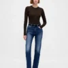 Sheer Rib Sweater Bodysuit