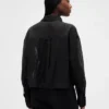 Sheer Straight-Hem Crop Shirt