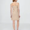 Shirred Button-Front Dress