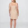 Shirred Button-Front Dress