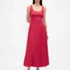 Shirred Maxi Dress