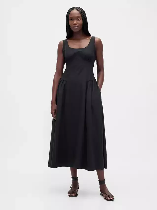 Shirred Maxi Dress