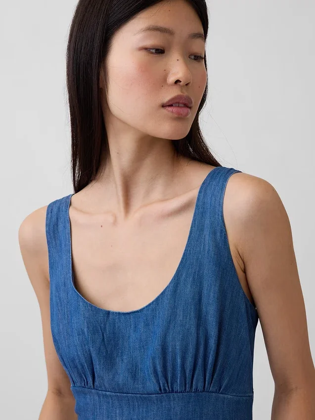 Shirred Maxi Dress