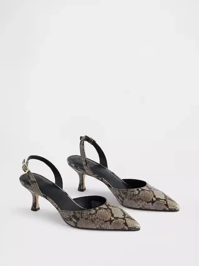 Slingback Kitten Heels