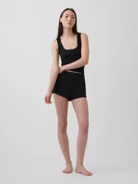 Softest Modal Lace-Trim Pj Shorts