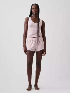 Softest Modal Lace-Trim Pj Shorts