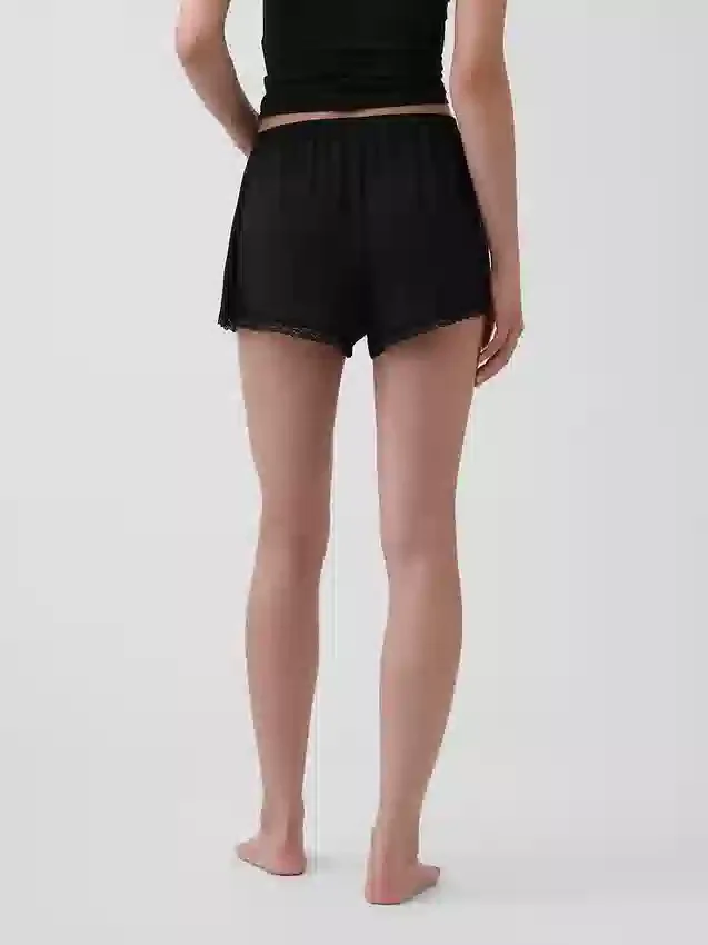 Softest Modal Lace-Trim Pj Shorts