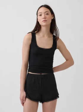 Softest Modal Lace-Trim Pj Tank Top