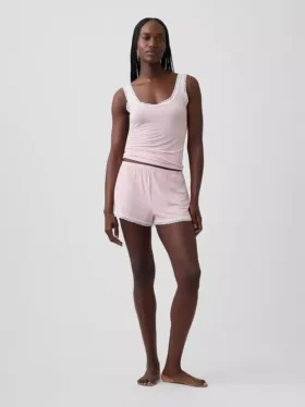 Softest Modal Lace-Trim Pj Tank Top