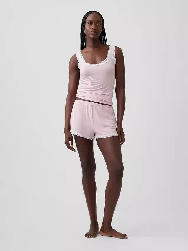 Softest Modal Lace-Trim Pj Tank Top