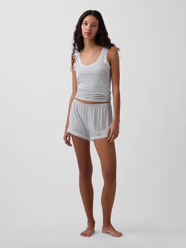 Softest Modal Lace-Trim Pj Tank Top