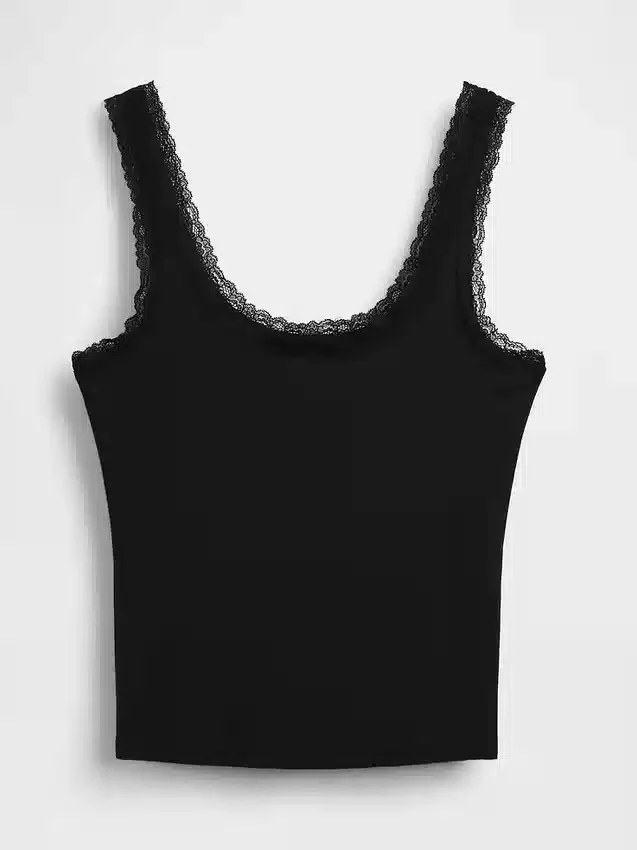 Softest Modal Lace-Trim Pj Tank Top