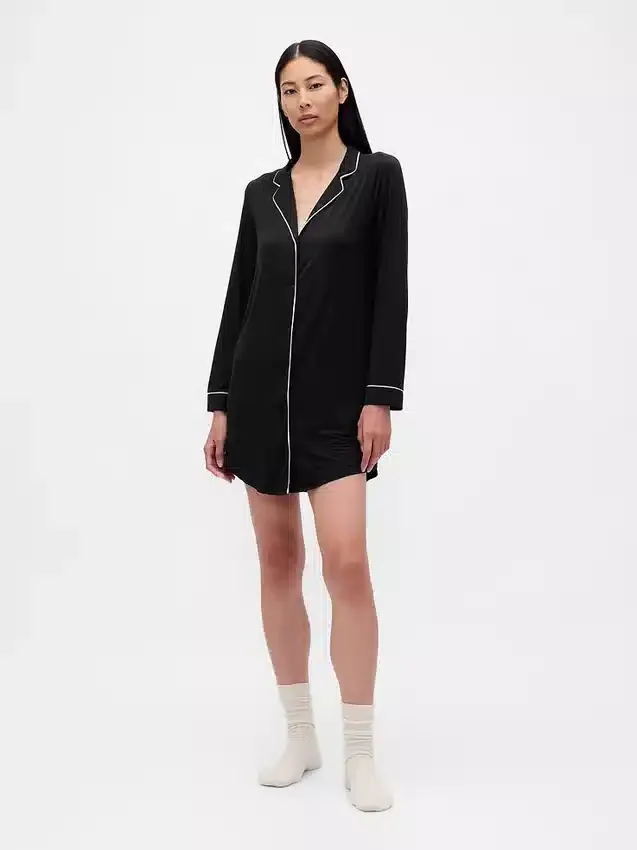 Softest Modal Pj Shirtdress