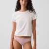 Softest Organic Stretch Cotton Lace-Trim Bikini