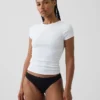 Softest Organic Stretch Cotton Lace-Trim Bikini