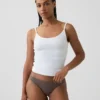 Softest Organic Stretch Cotton Lace-Trim Bikini