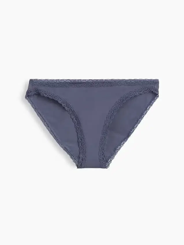 Softest Organic Stretch Cotton Lace-Trim Bikini
