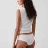 Softest Organic Stretch Cotton Lace-Trim Cheeky Hipster