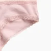 Softest Organic Stretch Cotton Lace-Trim Cheeky Hipster