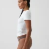 Softest Organic Stretch Cotton Lace-Trim Thong