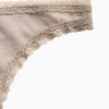 Softest Organic Stretch Cotton Lace-Trim Thong