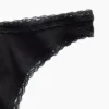 Softest Organic Stretch Cotton Lace-Trim Thong