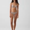 Softest Organic Stretch Cotton Lace-Trim Thong