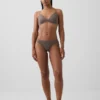 Softest Organic Stretch Cotton Lace-Trim Thong