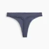 Softest Organic Stretch Cotton Lace-Trim Thong