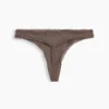 Softest Organic Stretch Cotton Lace-Trim Thong