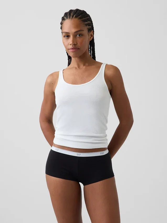 Softest Organic Stretch Cotton Logo Shorty