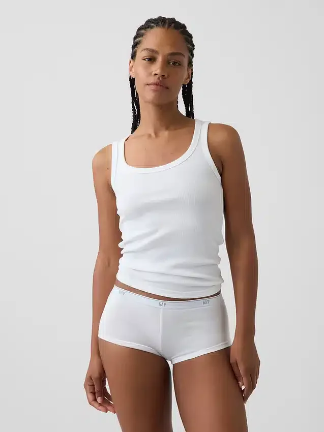 Softest Organic Stretch Cotton Logo Shorty