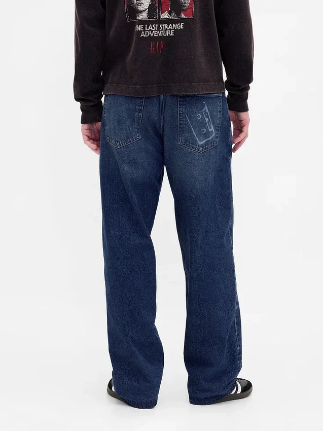 Stranger Things Adult Flannel-Lined Extra Baggy Jeans