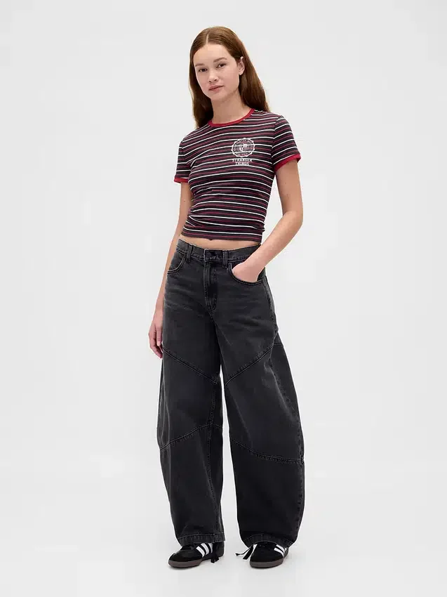 Stranger Things Organic Cotton Vintagesoft Crop T-Shirt
