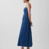 Strapless Denim Maxi Dress