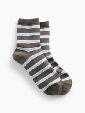 Stripe Half Crew Socks