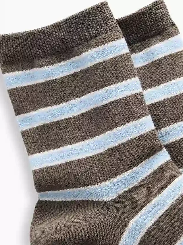 Stripe Half Crew Socks