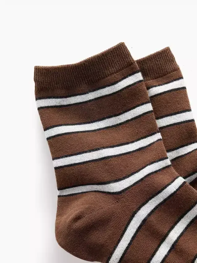 Stripe Half Crew Socks