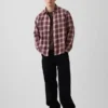 Sunwashed Twill Relaxed Plaid Shirt