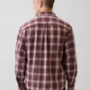 Sunwashed Twill Relaxed Plaid Shirt