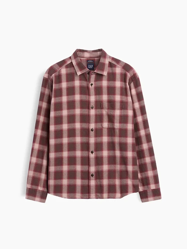 Sunwashed Twill Relaxed Plaid Shirt