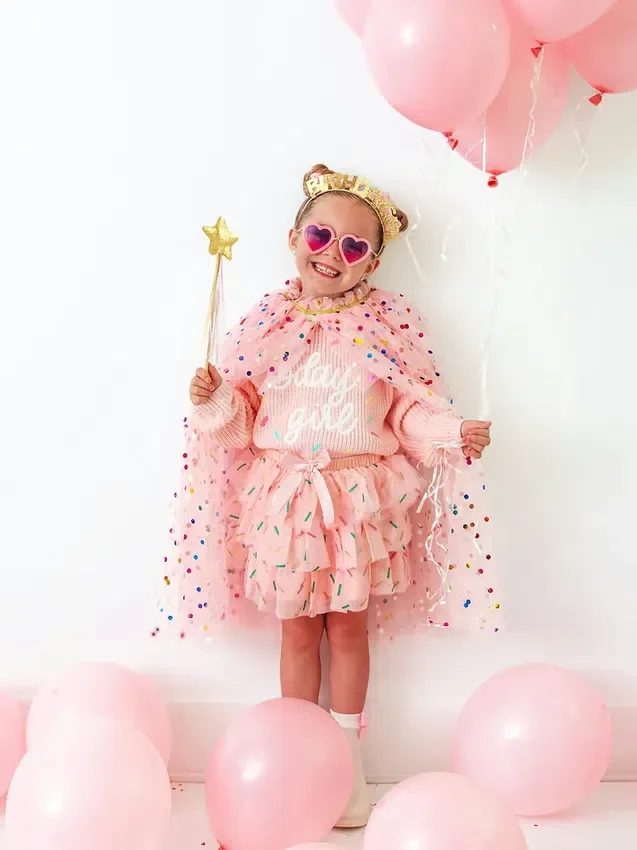 Sweet Wink Birthday Girl Sprinkle Knit Sweater
