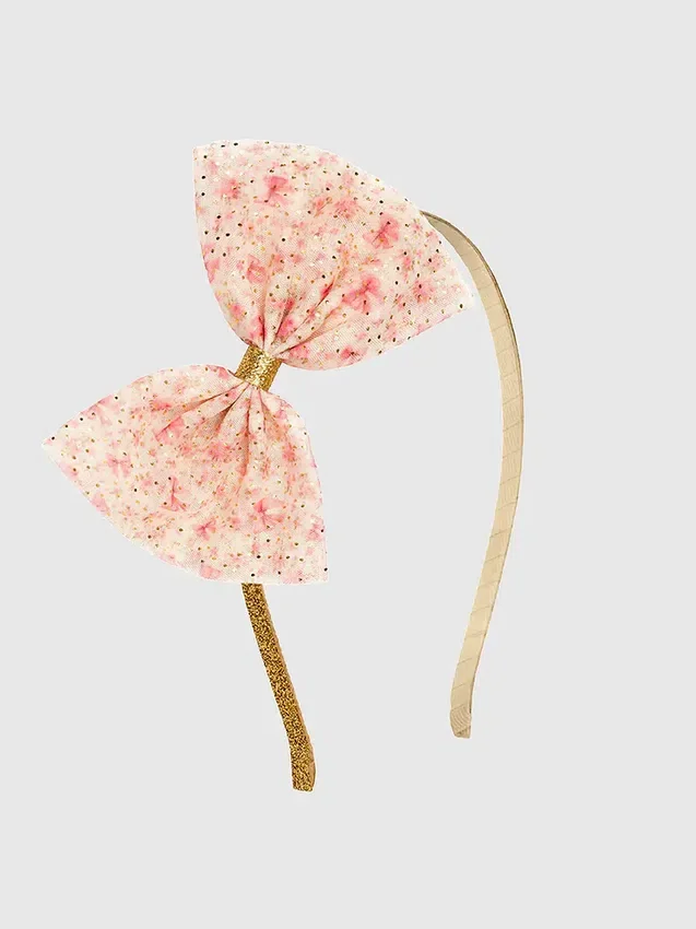 Sweet Wink Ditsy Floral Tulle Bow Headband