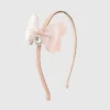 Sweet Wink Heart Charm Glitter Bow Headband
