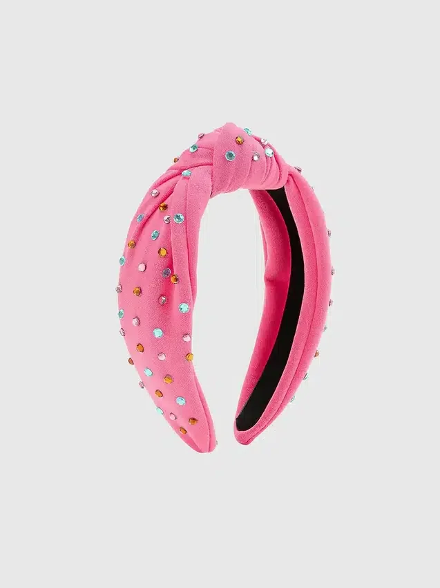 Sweet Wink Raspberry Rhinestone Headband