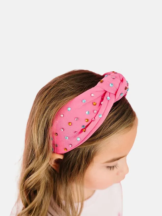 Sweet Wink Raspberry Rhinestone Headband